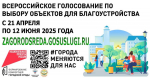Голосование за выбор общественных пространств, подлежащих благоустройству, завершится 12 июня